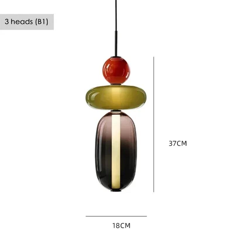 European Modern New LED Candy Glass Chandelier Living Room Dining Room Bedroom Bedside Decorative Atmosphere Lighting