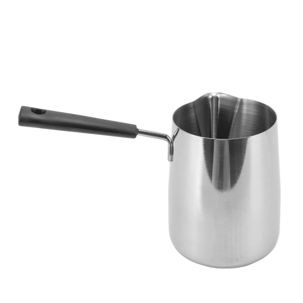 Long Handle Coffee Toroid Pitcher 304 Stainless Steel Rustproof Smoother Milk Frother Pitcher for Home Coffee Shop
