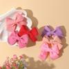 Popular Handmade Fabric Bow Hair Clips for Girls - Macaron Duckbill Style