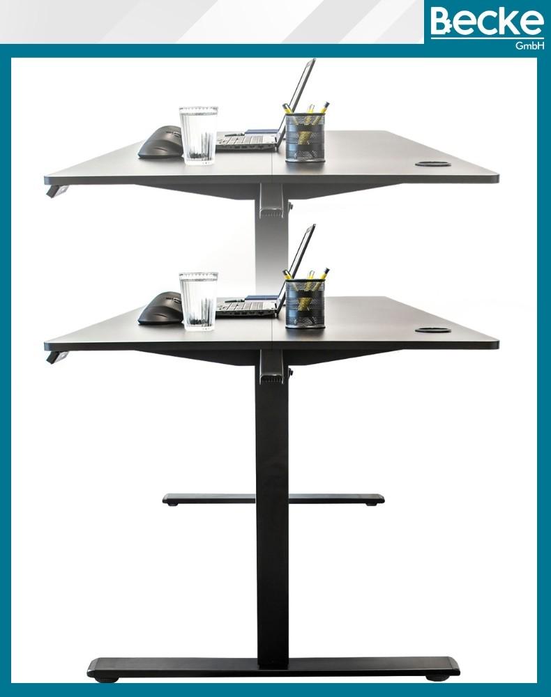Electric adjustable desk 120x60cm height adjustment 72-118cm black