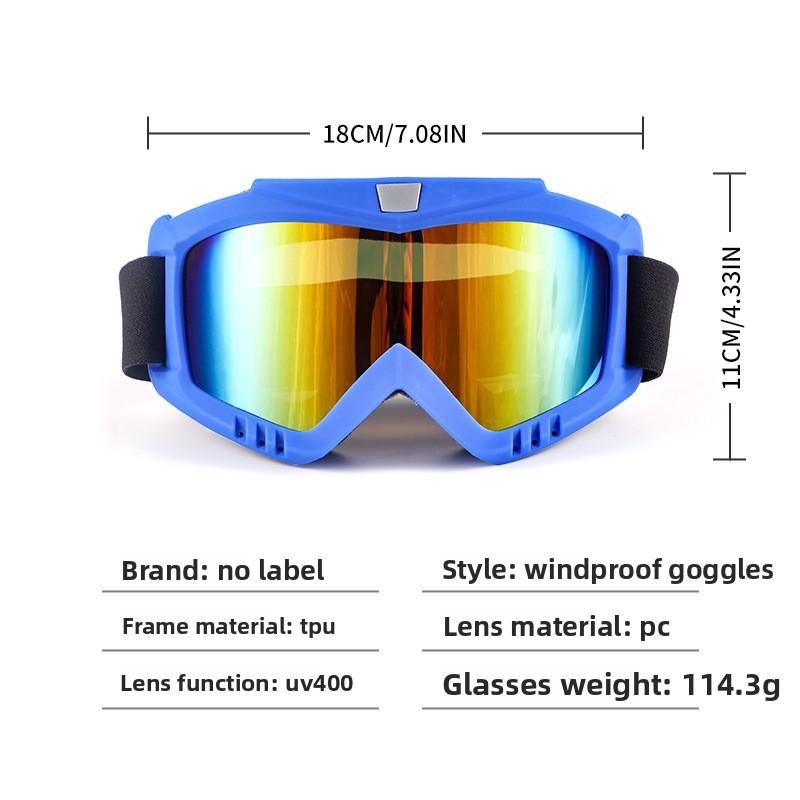 Outdoor Off-Road Motorcycle Windproof Sand-Proof UV-Protective Goggles with Interchangeable Lenses Full Frame for Riding