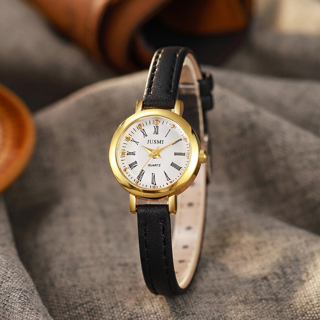 Casual Retro Roman Dial Quartz Watches Ladies Rectangle Leather Strap Wristwatch Clock Fashionable for Women Reloj De Mujer