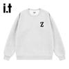 izzue Unisex Retro Letter Print Pullover Sweatshirt
