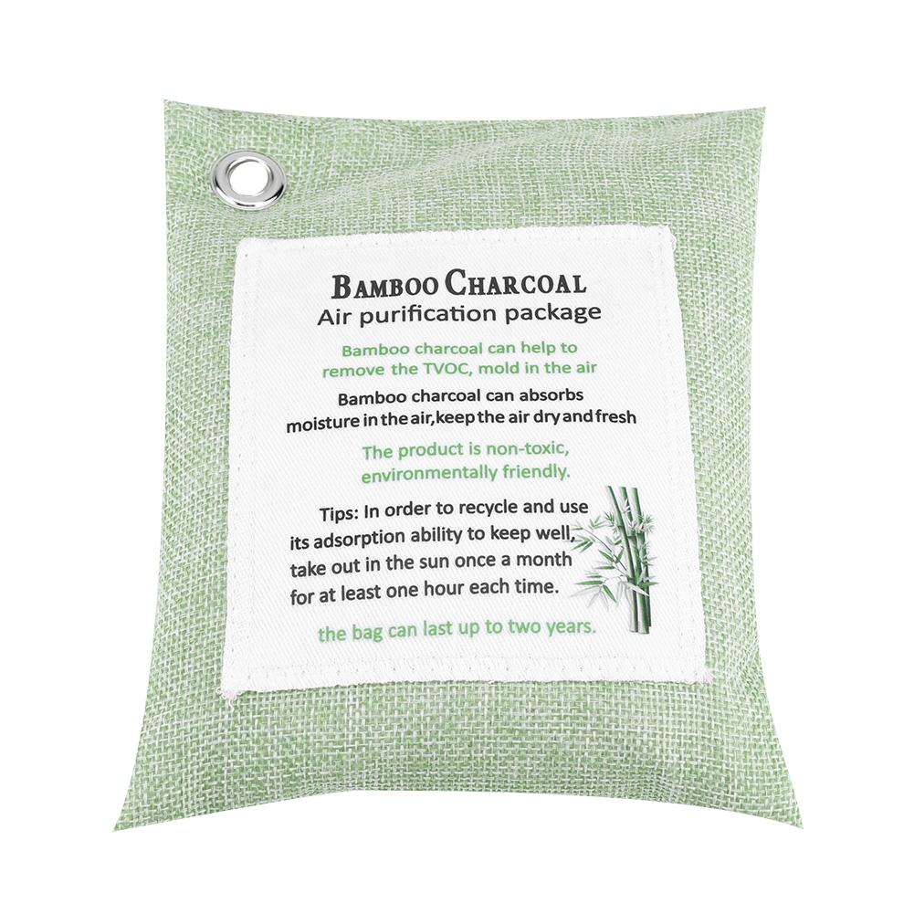 8 farger Luftrensende pose Aktivert trekull Bambus Luktfjerner Bil Deodorizer Lys grønn