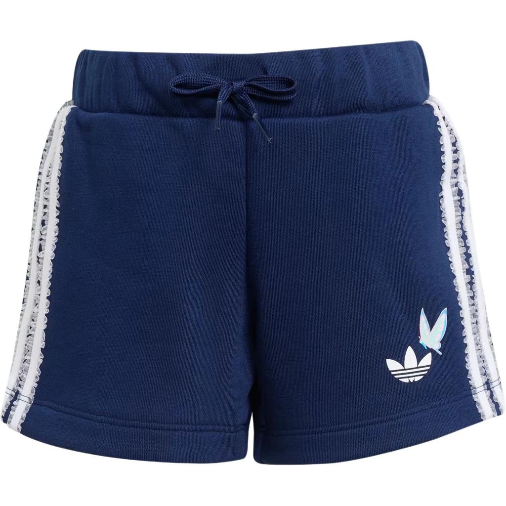 adidas Originals X Disney Casual Sports Set Logo Striped Loose Round Neck Short Sleeve Shorts Kids Sets KE0699