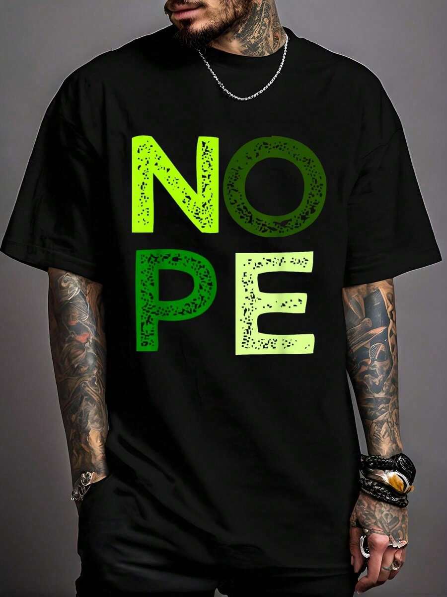 

Green NOPE Green Color Graphic Print Unisex T-Shirt S