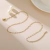 EUEAVAN 2MM Link Chain Basic Necklace For Woman Men Stainless Steel Trendy All-match Adjustable Chain DIY Jewelry Accessories