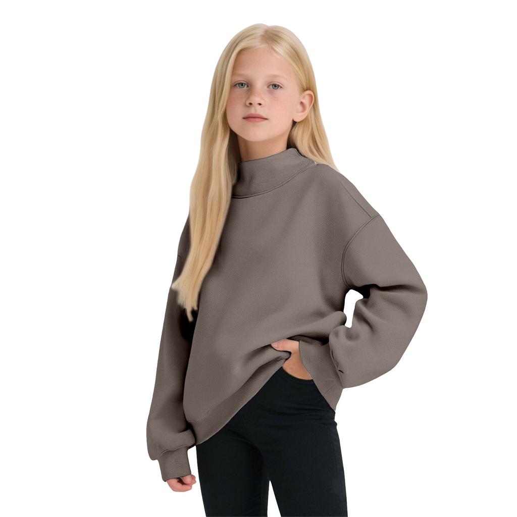 Children's Fashionable Casual Turtleneck Sweatshirt Top