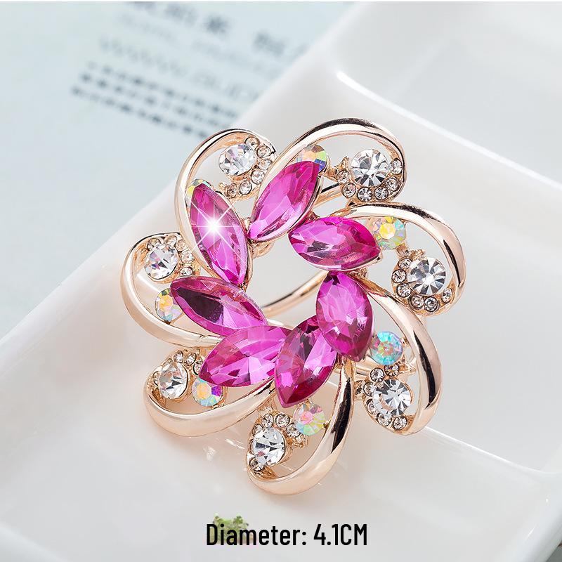 Korean Style Triple Ring Scarf Buckle - Elegant and Versatile Fashion Accessory