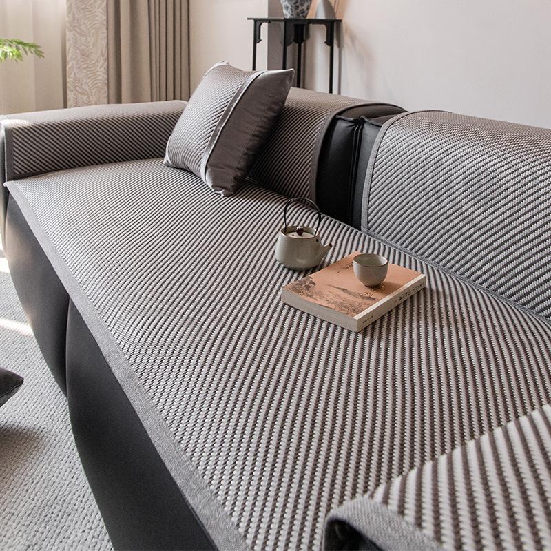 New Pe Rattan Mat Sofa Cushion Summer Mat Cushion Cold Silk Cool Non-Slip Light Luxury Sofa Cover Cloth Towel