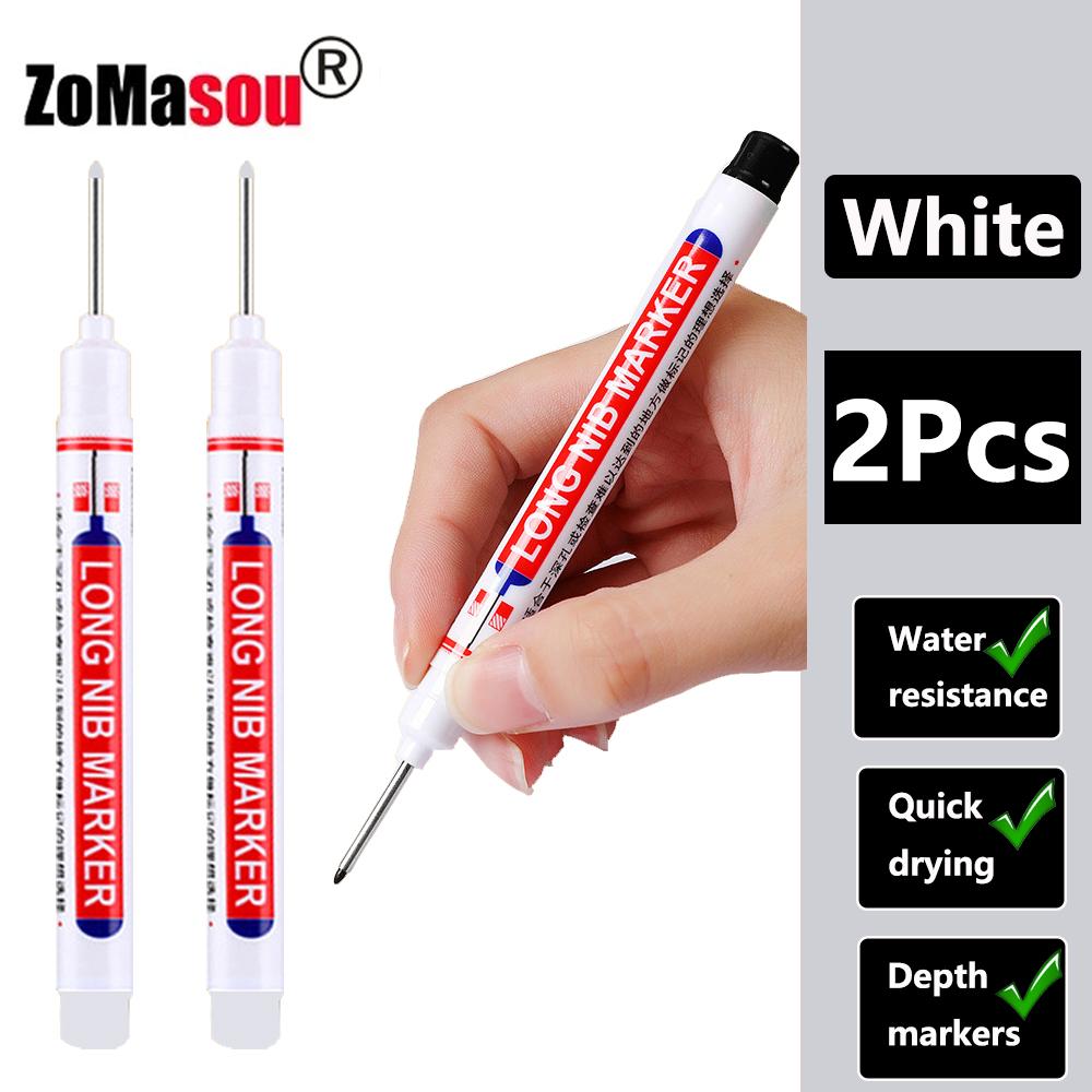 20mm 1-100 Stück Wasserdichter Tieflochmarker Stifte mit langem Kopf für Holzbearbeitung für Metall Tischler Weiße/Schwarze/Rote/Blaue/Grüne Tinte