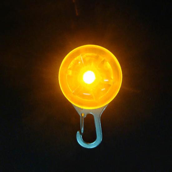 Dog Pendant Round Portable LED Pet Flashing Blinking Pendant for Night