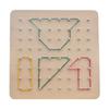 Wooden Geoboard Montessori Toy with Pattern Cards and Rubber Bands Matrix 8x8/7x7 Motor Skills Toy Gift for Boys and Girls