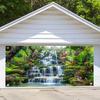 2DRainforest Waterfall Nature Tapestry Tropical Garden View Background for Outdoor Decoration