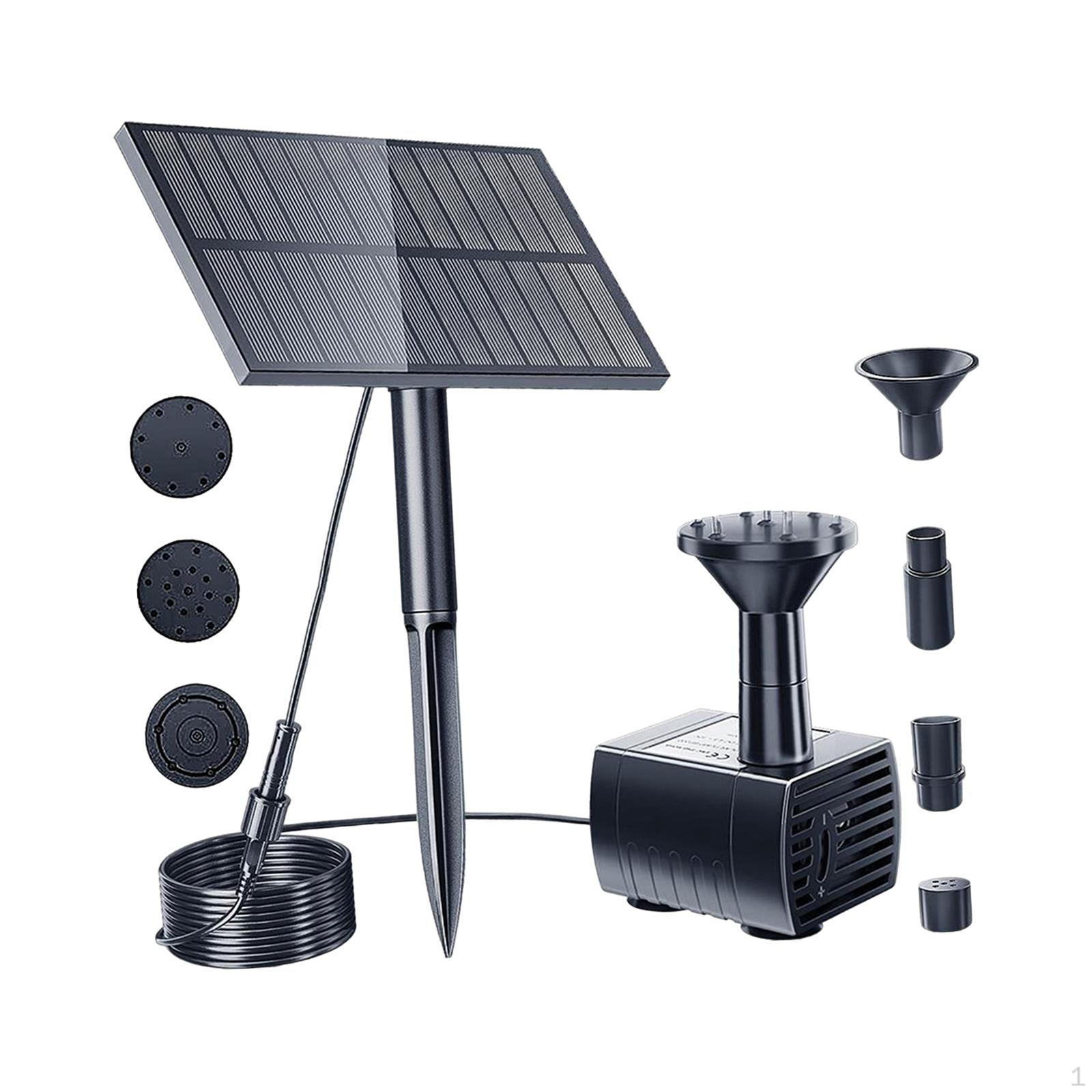 

DIY Насос для сонячного фонтану, 4 автоматичні розпилювальні форсунки 5 В із заземленим колом для рибних ринків 2.5W