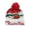 Hot Sale Jacquard Christmas Hat Hairball Ruffled New Year's Gift Winter Warm Cover Knitted Hat