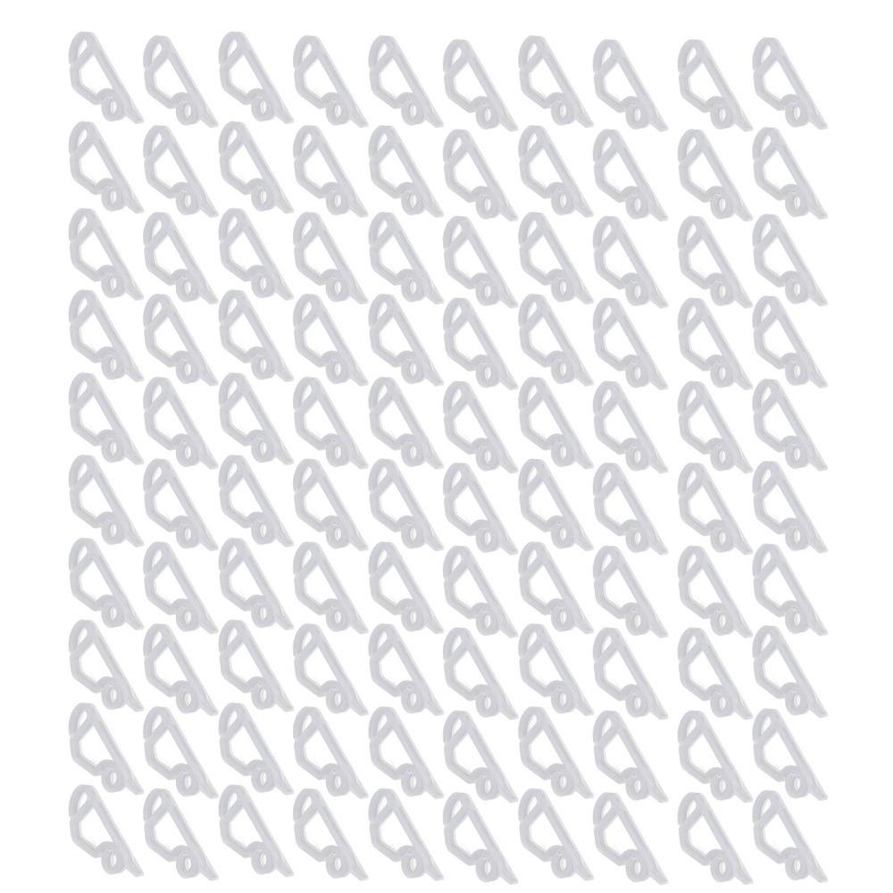 

100Pcs White/Black/Green Christmas Lights Gutter Clips Reusable Waterproof Gutter Clips Frostproof Plastic білий