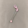 1PC Beadable Keychain Bars Metal Beaded Keyring Lobster Claw Clasp DIY Car Keychain Bag Decor For Jewelry Making