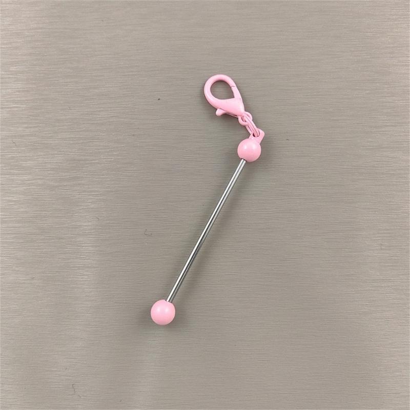 1PC Beadable Keychain Bars Metal Beaded Keyring Lobster Claw Clasp DIY Car Keychain Bag Decor For Jewelry Making