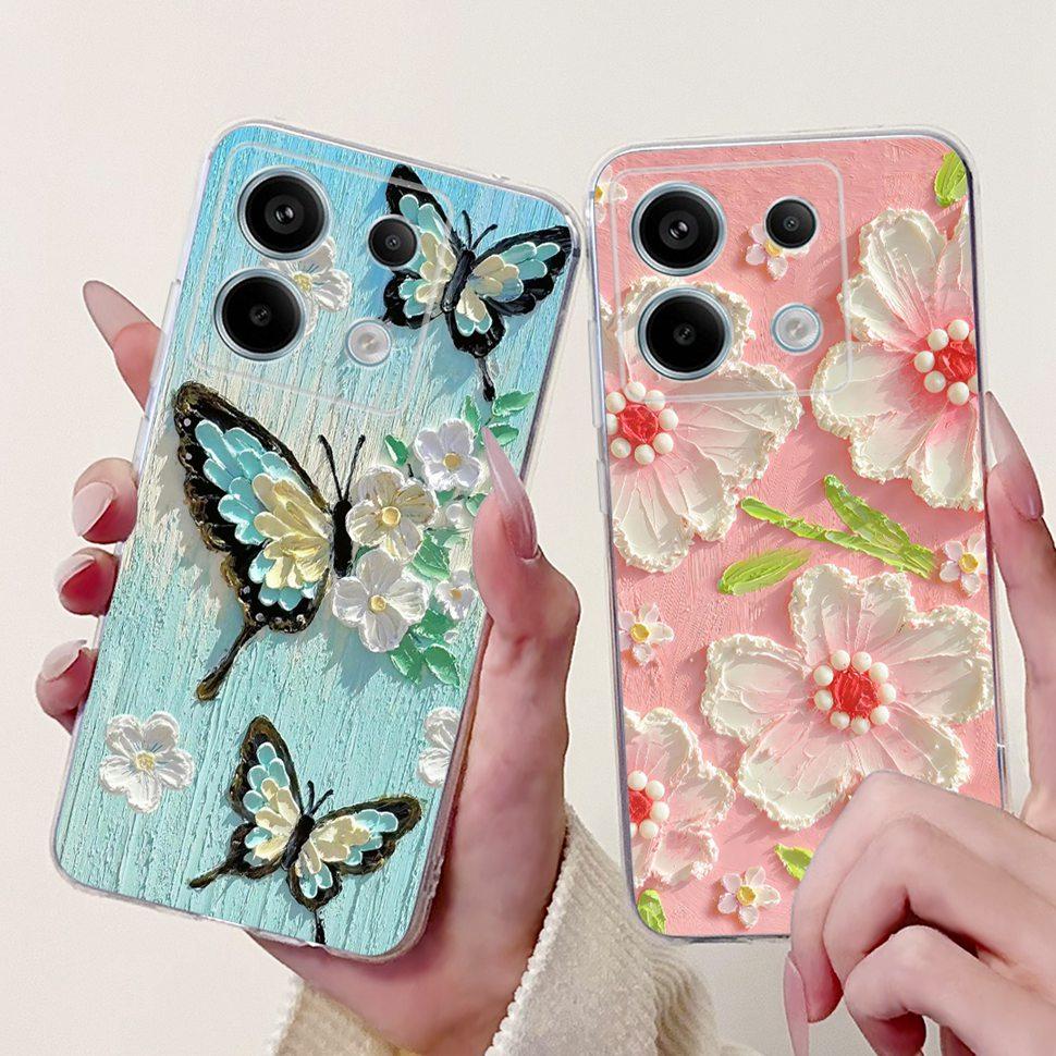 For Xiaomi Redmi Note 13 Pro 5G Case Fashion Butterfly Soft Silicone Phone Back Cover For Redmi Note 13 Note13 Pro Case Funda