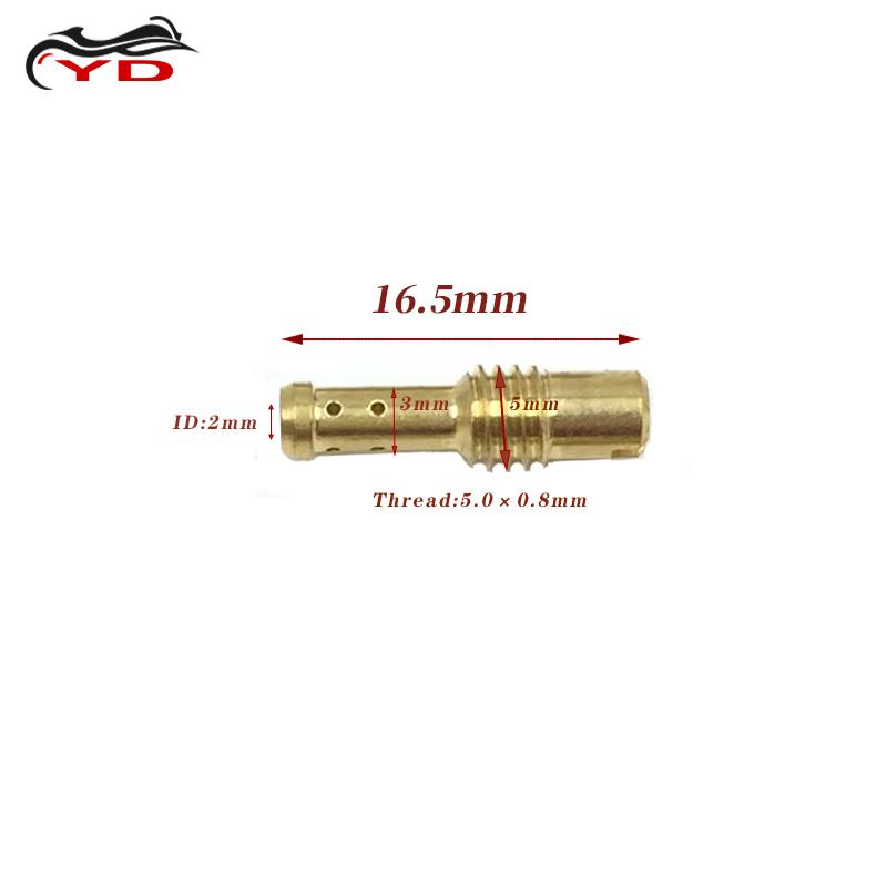 Motorcycle Carburetor Pilot Jet 8 Bleed Holes for MIKUNI VMTMTMX VM22210 AX100 EN GN TZR TM TMS SIZE 10- 60