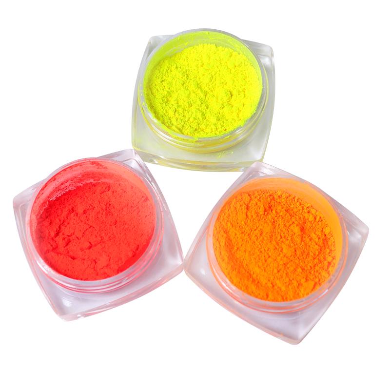 Neon Pigment Powder Nail Fluorescence Gradient Glitter Summer Shinny Dust Ombre DIY Nail Art Decoration Manicure
