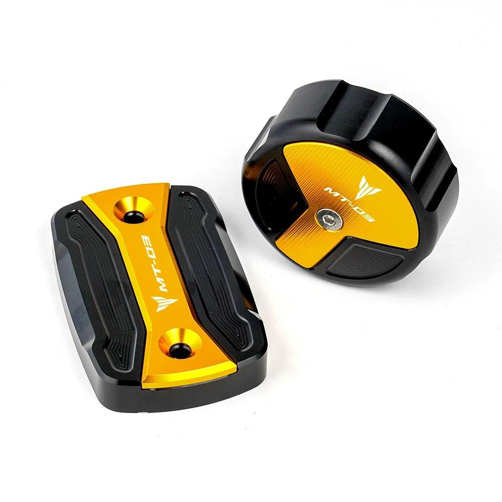 Motorcycle Accessories Front Rear Brake Fluid Reservoir Cap Cover For YAMAHA MT03 MT-03 Mt03 2015-   2018 2017 2016