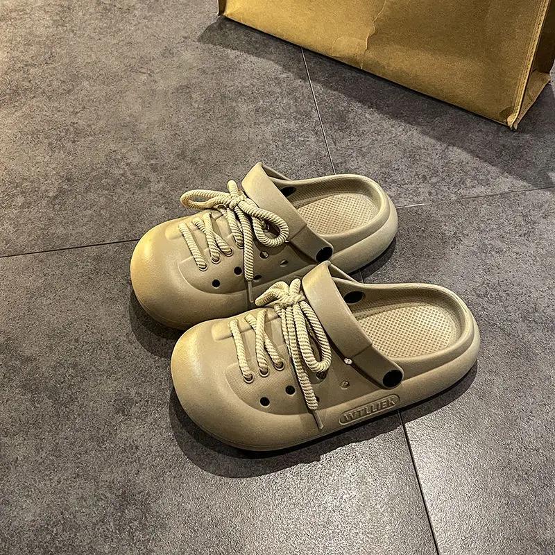 Fashion Shoes for Women Round Toe Slides Soft New Collection Shoe Eva Designer Luxury Woman Slippers Slip-resistant Waterproof Sandals