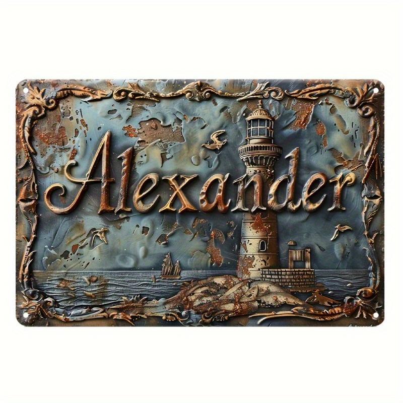 

2d Flat 30*20cm, Vintage Alexandria Lighthouse Wooden Sign, Retro Wooden Wall Art for Home, Bar, Cafe Decor, Perfect Gift for Family and Friends. 30*20cm