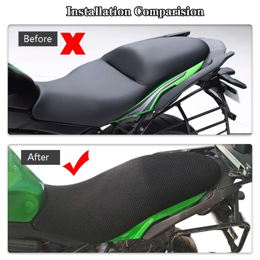 Motorcycle Accessories For Kawasaki Versys650 Versys1000 Versys 650 1000 ABS Rear Seat Cowl Cover Net 3D Mesh Protector