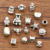 16-Piece DIY Alloy Animal & Fruit Connector Beads Set