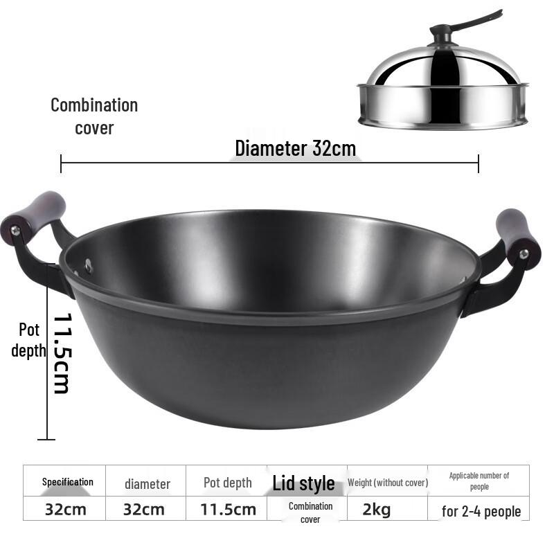 Yoshida Takumi 32cm Cast Iron Pot with Lid and Steamer