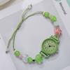  Fashion Design Arabic Dial Women Watches Girls Students Beads Strap Quartz Wristwatch Clock Gift