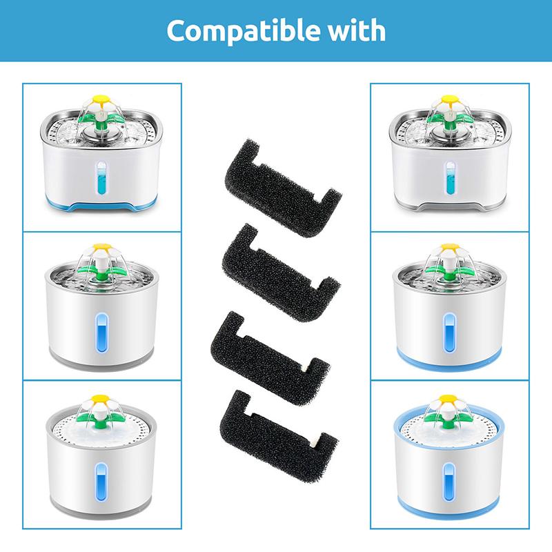 8ks houbový filtr pro vodní fontánu pro kočky a kočky Náhradní pěnový filtr pro fontánu