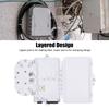 6 Core Fiber Distribution Box Fiber Optic Junction Splitter Box Waterproof FTTH Terminal Box for Indoor Outdoor