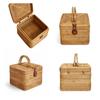 Rattan Basket with Lid, Picnic Basket, British Style, Square, Ata Bag, Storage Basket, Stylish Rattan Bag, Handmade in Vietnam, Natural Design,