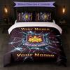West Ham United FC Individuelles Namens-Text-Bettwäscheset 1 Bettbezug+2 Kissenbezüge Fußball-Logo Personalisierte Geschenkidee für besondere Anlässe Schlafzimmerdekoration