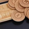 Ancient Norses Runes Stone Wooden Divination Handcarved Nordics Symbols for Spiritual Guidance Historical Recreations