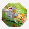 1pc Tom and Jerry Automatic Folding Umbrella - Compact 8-Rib Design, Durable Plastic & Iron1272L