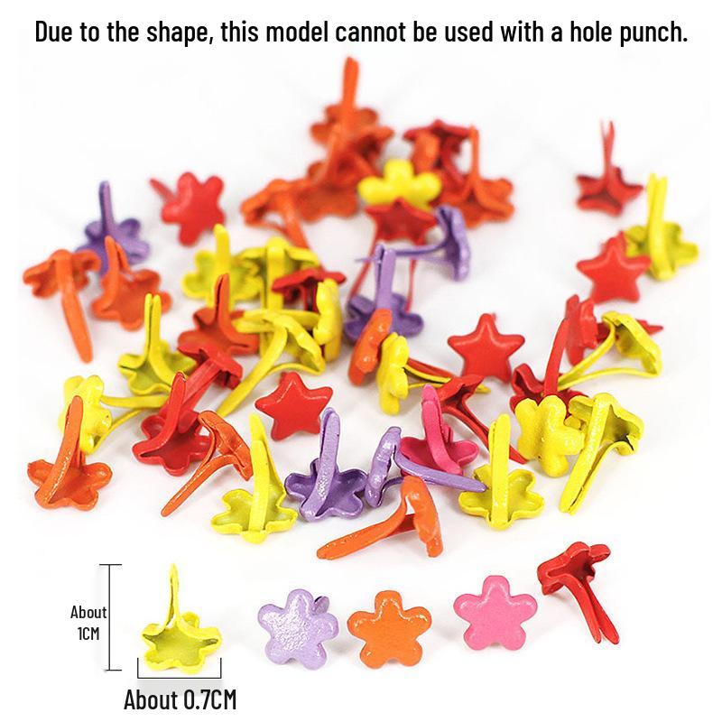 8x17mm Two-Legged Round Colored Rivets for Children's DIY Crafts