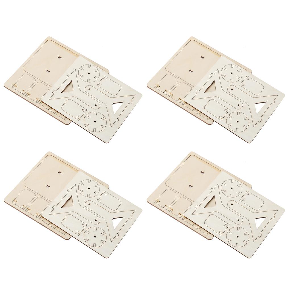 4 Sätze Holz Wasserrad Spielzeug DIY Kinder Technologie DIY Zusammenbau Puzzle Modell