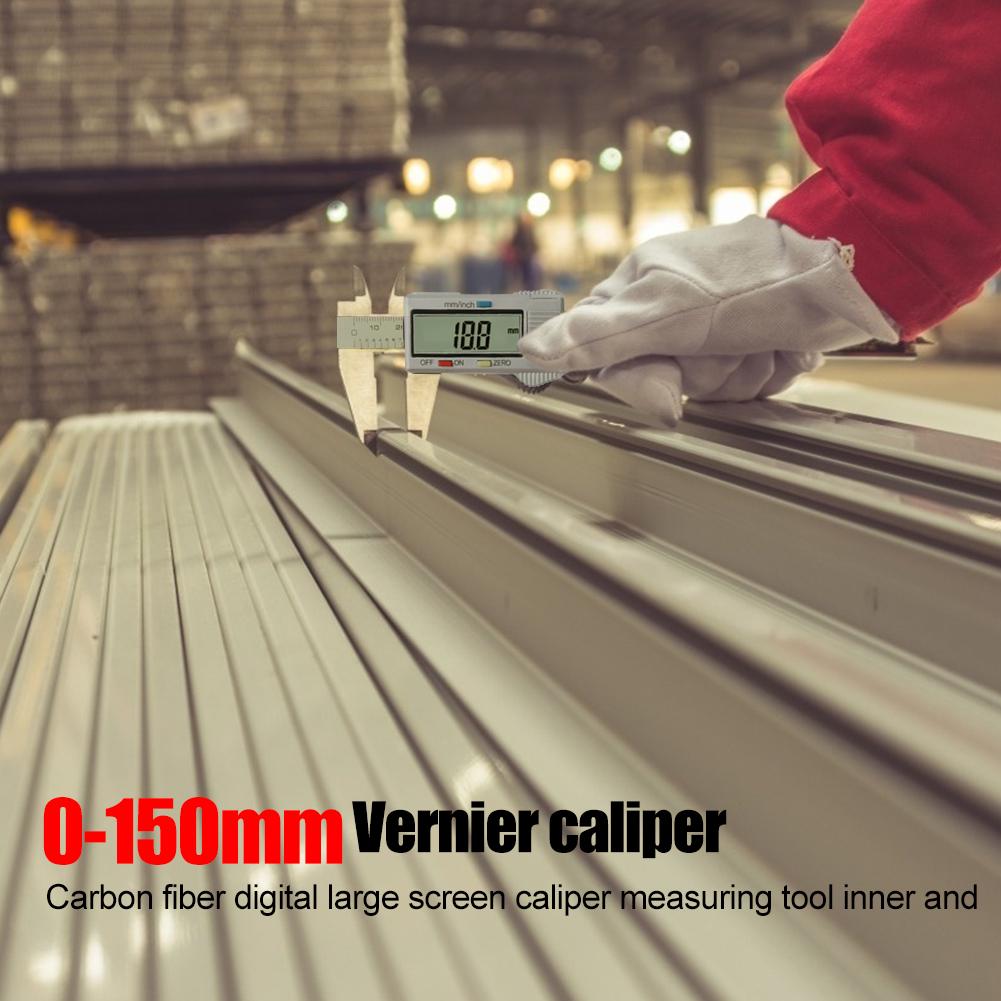 Multi-functional 0-150mm LCD Digital Depth Portable Ruler Classic Texture Electronic Vernier Calipers Gauge Micrometer