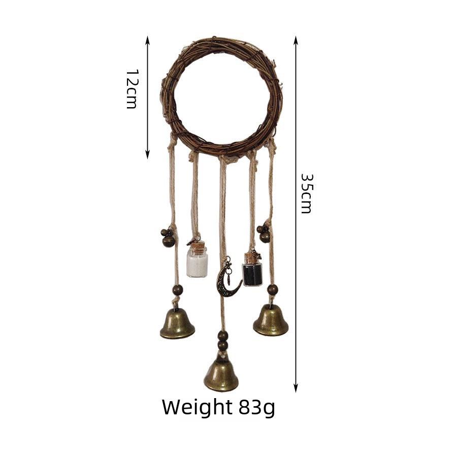 Wiccan Protection Wind Chime: Witch Bells & Bohemian Door Handle Decor