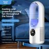Ventilatore Portatile Aria Condizionata, Ventilatore a Torre USB, Ventilatore da Scrivania Senza Pale - Raffreddamento a Nebbia d'Acqua, Luce Ambientale LED a Sette Colori, Timer e Spegnimento Intelligente