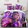Gaming Valorant Bedding Set Single Twin Full Queen King Size Bed Set Aldult Kid Bedroom Duvetcover Sets 3D Print Anime 037