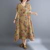 DIMANAF New 2026 Women Plus Size Summer Beach Sundress Loose Casual Maxi Lady Floral Print Dress Long Dress