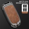 Leather Car Metal Key Case Cover for JEEP Grand Cherokee WK2 Renegade Compass Cherokee Traitor Compass Keychain Accessories