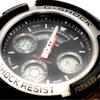 Working / New Battery / Translated CASIO Casio G-SHOCK Watch Digiana Quartz AW-590 Black Silver 2-needle Digital QZ [bs17]