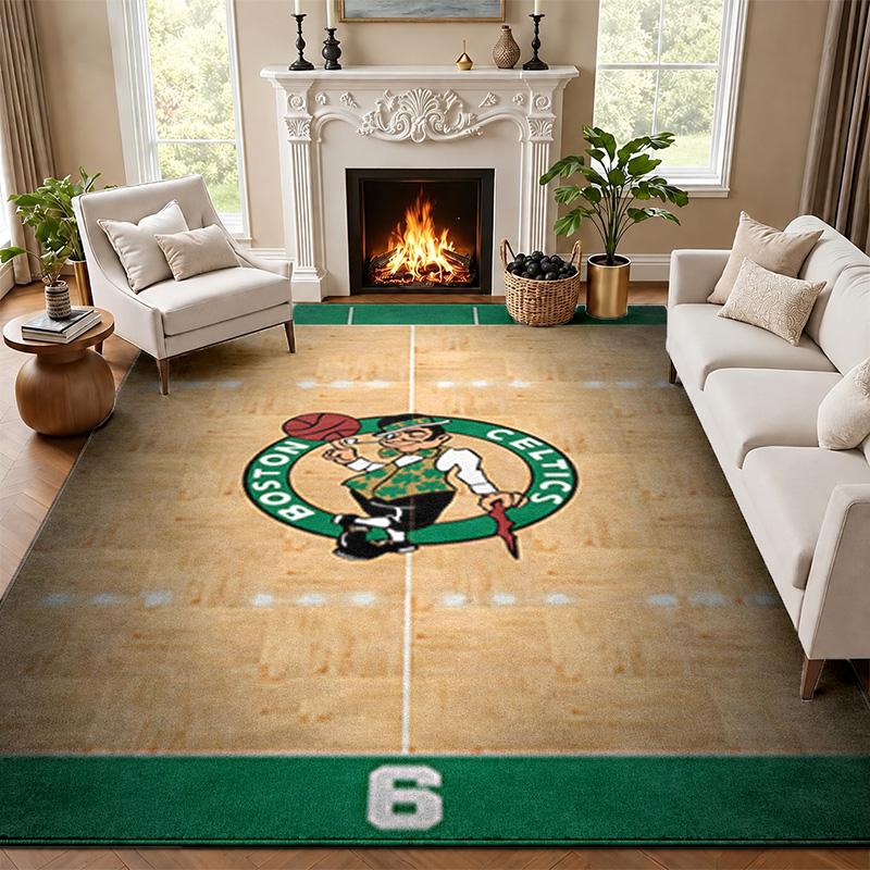Dywanik Boston Celtics do przedpokoju, salonu lub sypialni Mata ochronna pod krzesło Dekoracja biura Prezent na Boże Narodzenie Prezent urodzinowy