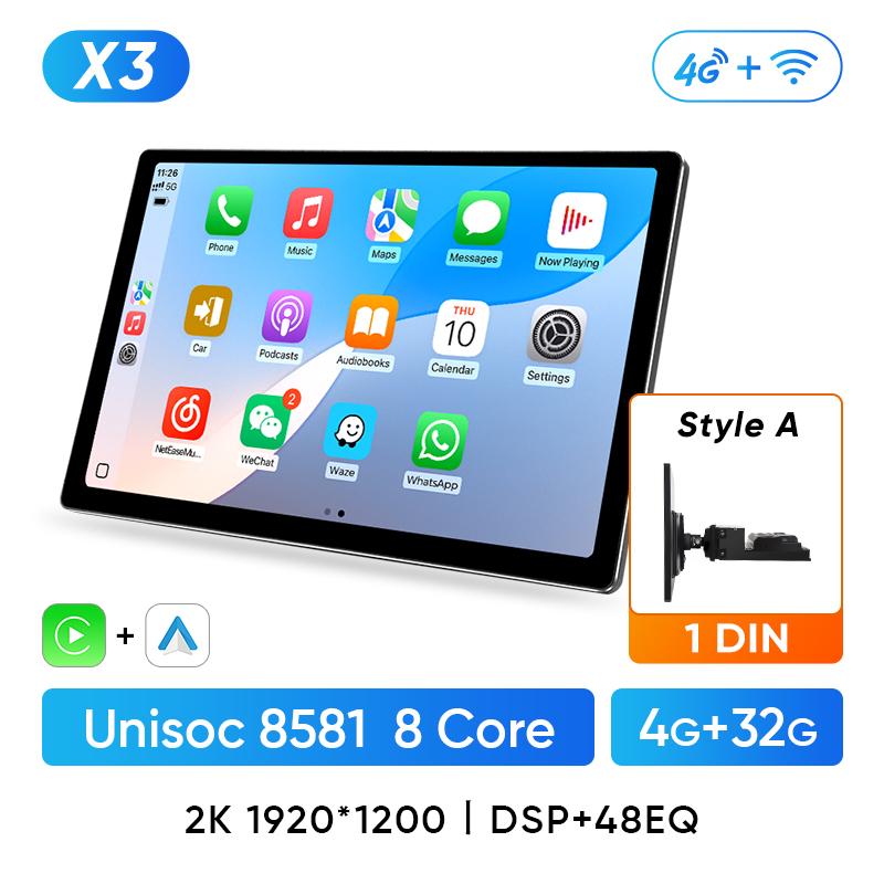 

Ainavi 13,1-дюймовый универсальный для Toyota Honda Volkswagen Kia Jeep Peugeot Nissan Car Radio Carplay Android Auto Multimedia Player